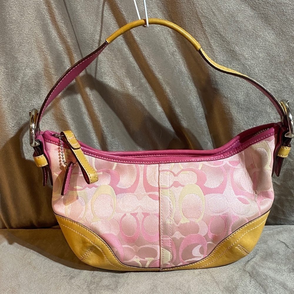 Y2K Coach Pink Optic Soho Hobo Shoulder Bag - Picture 2 of 14